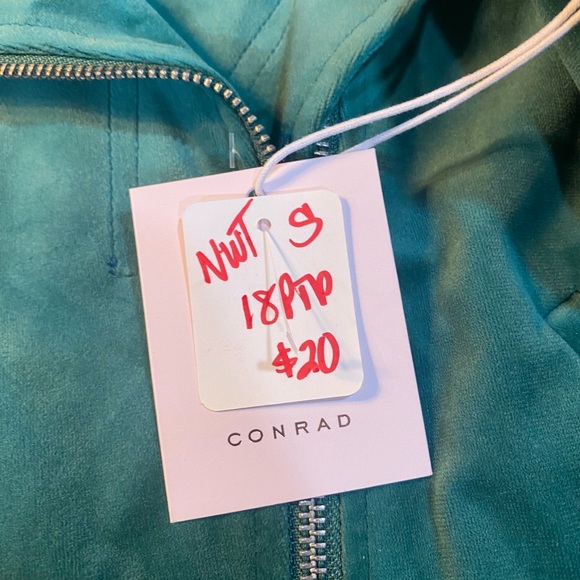 NWT LC Lauren Conrad Teal Faux Leather Jacket - Picture 9 of 9